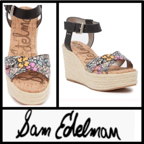NWOB MSRP $130 Sam Edelman Destin Espadrille Wedge Sandal Women's Size 10 - Picture 1 of 8